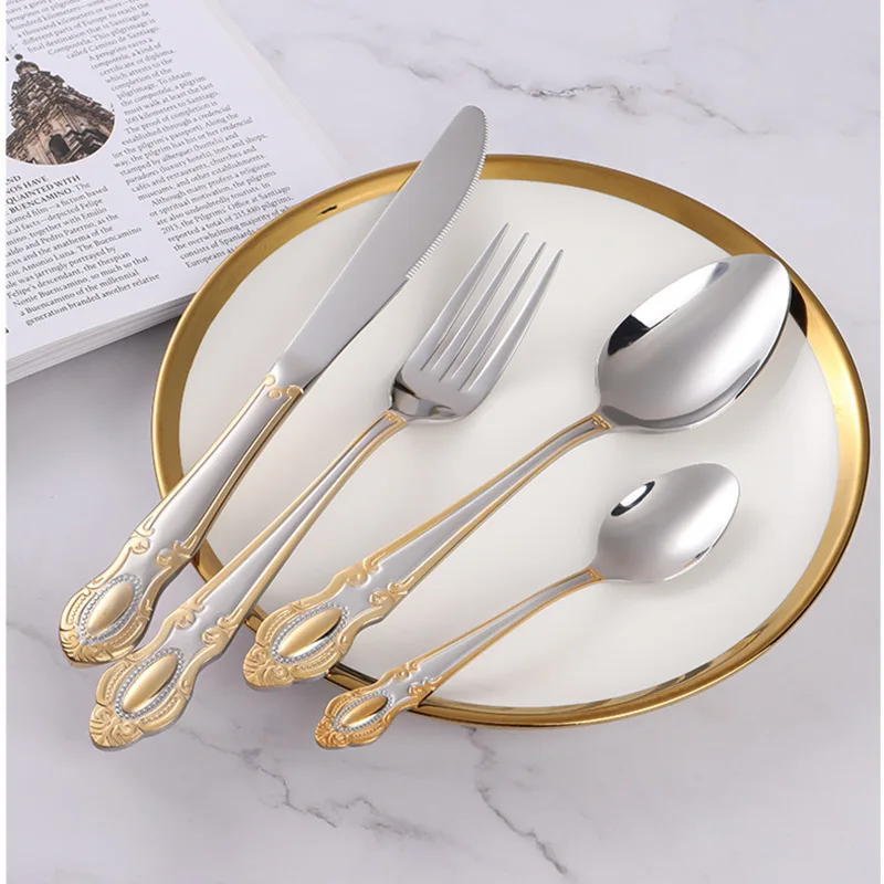 Kitchen Appliances Luxury - طقم أدوات مائدة ذهبي فاخر، مجموعة
