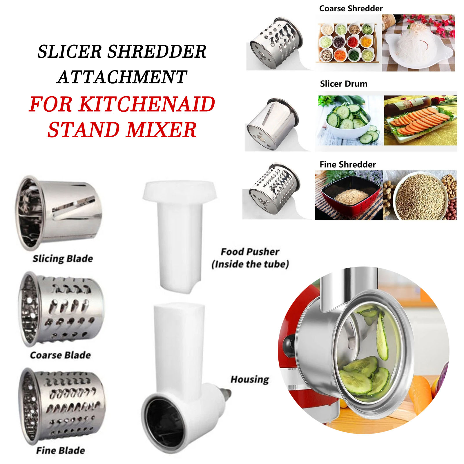 Meat Grinder Attachment - ملحق التقطيع والفرم 3 في 1