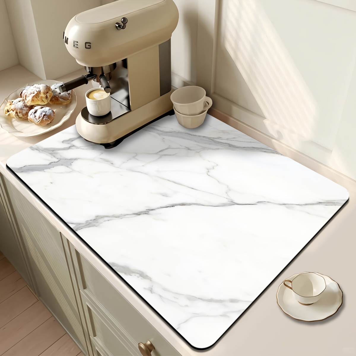سجادة فاخرة بتصميم رخامي ماصة  - مراجعة Kitchen Appliances Luxury وسعره